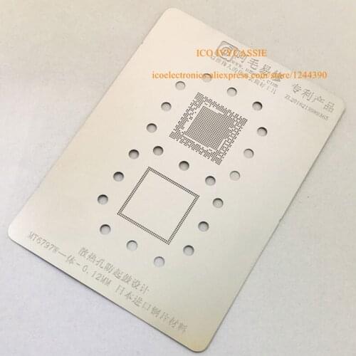 For MT6797W CPU RAM BGA Stencil BGA Direct Heating Template 0.12mm Thickness