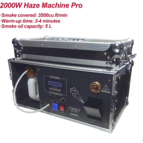 High Output 2000W Haze Machine 3L Liquid Tank Fog Machine DMX512 For Disco DJ Party Stage LED Effect Lighting Equipment
