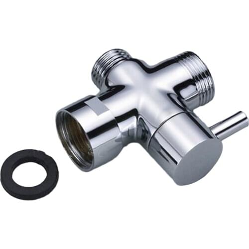 Function Switch Adapter Control Valve 3 Way Tee Connector Shower Head Diverter Valve For Toilet Bidet Shower Water Separator