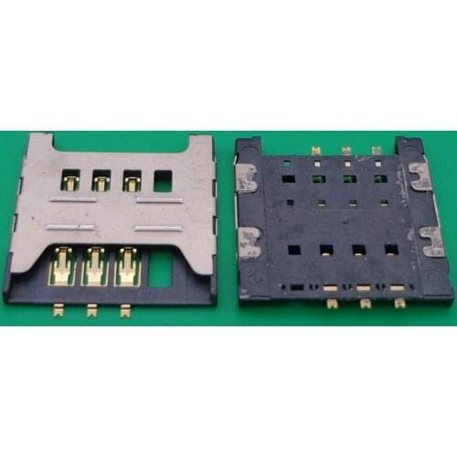 100PCS New Sim card reader holder socket replacement for Samsung GT E1200M E1200 I519 I939D I939i sim card tray slot