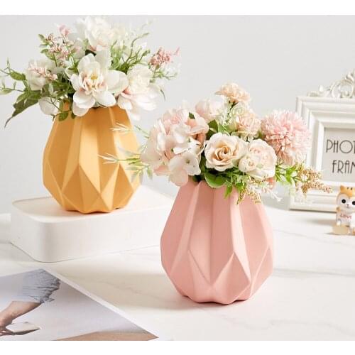 Ceramic Flower Vase Hydroponics Flower Pot Plant Pot Garden Pots Planters Home Decoration Accessories Colorful Vase