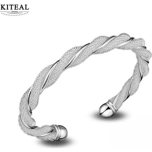 KITEAL Birthday Gift female charm bracelet Twisted Bracelet 70mm*8mm twist rope chain pulseras hombre margarida