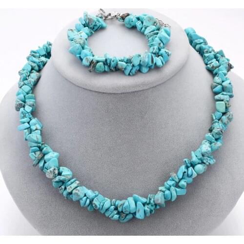 Fashion Jewelry Sets Coral Stone Chocker Necklace Set Full Natural Stone Beads Statement Necklace Bracelets Jewelry Sets Women