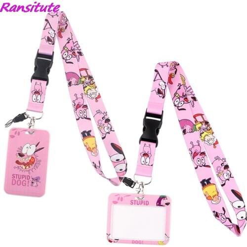 Ransitute R1482 Pink Stupid Dog Bank Credit Card Holder Wallet Bus ID Name Work Card Holder For Student Card Cover Business Card