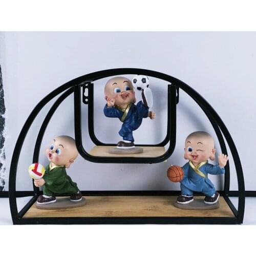 Creative and lovely Chinese young monk ornaments to send friends birthday gifts Office desktop decorations by hand