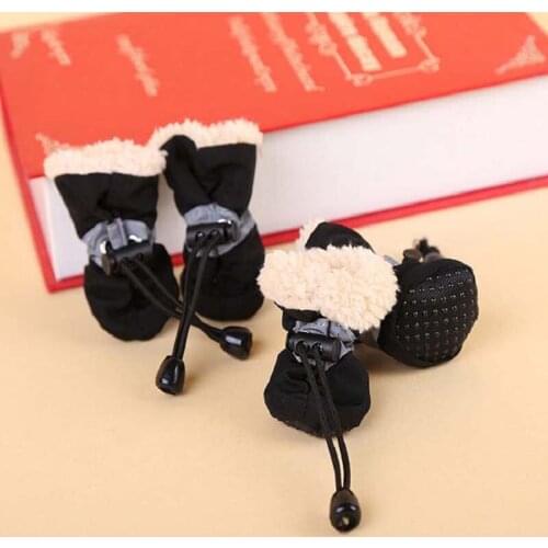 Cute 4 Piece Pet Cat And Dog Cotton Warm Soft Non-Slip Socks Pet Foot Cover Pet Supplies Pet Soft Sole Shoes Foot Cover