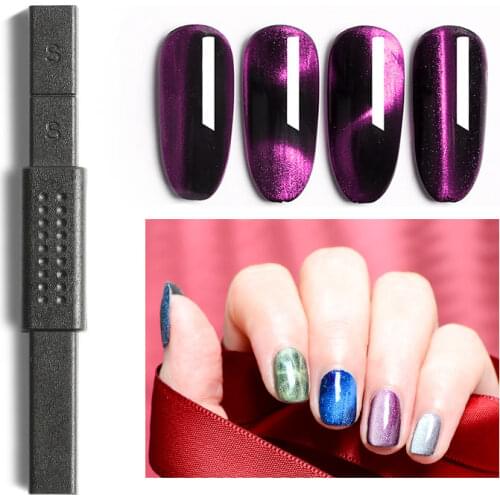 Mtssii 3D Cat Eye Gel Polish Magnetic Nail Art Stick Magnet Rod Painting Gel Nail Polish Tool UV Lamp for Manicure Gel Varnish