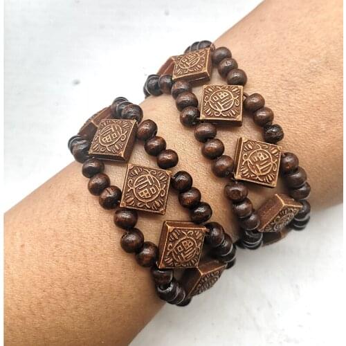 Natural tree Bracelets With Pendants