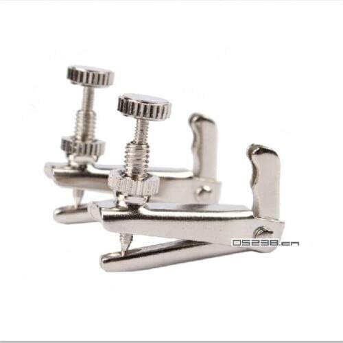 Wholesale 100 Pcs White 3/4-4/4 Violin Silver Fine TUNERS Fiddle Violino String Adjuster Accessories Parts 3900