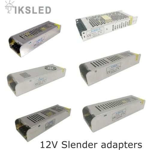 Bulk order 100pcs 12v slim power supplier DC 12V 3A 5A 10A 20A Ultra Thin Slim Transformer Switching Power Supply for Led Strip