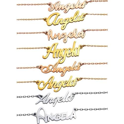 Customize Personalized Any Name Necklace for Women Monogrammed Words with Font Arabic, Hebrew, Japanese Girls Jewelry Gifts