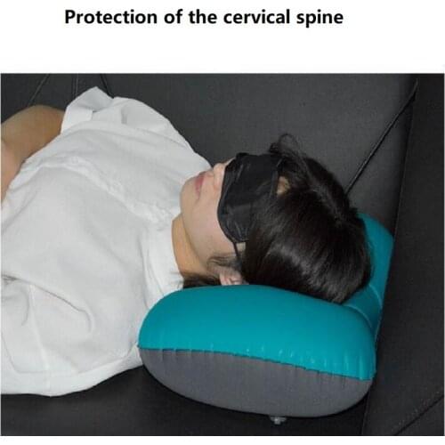 UBRUSH travel pillow neck inflatable milk silk neck pillow travel pillow for airplane for office home nap neck pillows