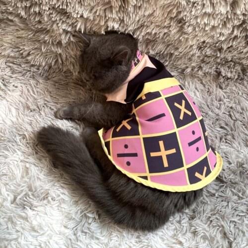 JoJos Bizarre Adventure Golden Wind Trish Una Cosplay Costume Cartoon Cat Dog T Shirt Jacket Clothes Warm Pet Clothing Costume