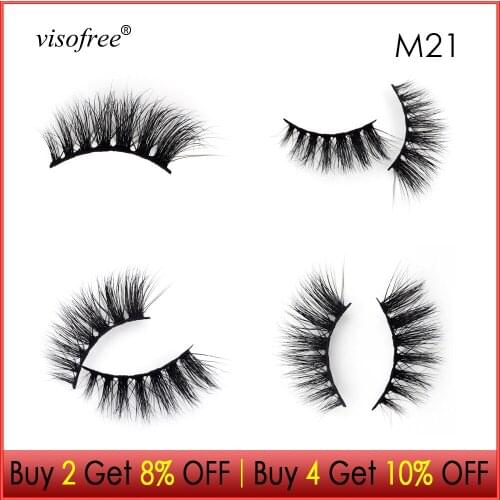 Visofree Eyelashes 3D Mink Lashes Wispy lashes High Quality Soft Eyelashes Extension lashes Natural Long False Eyelashes Makeup