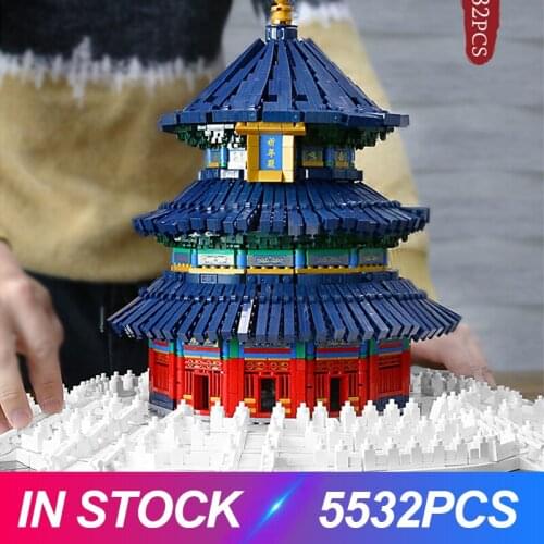 Mould King 22009 Architecture Building Block The MOC Temple of Heaven Model Assembly Streetview Bricks Toys Kids Birthday Gifts
