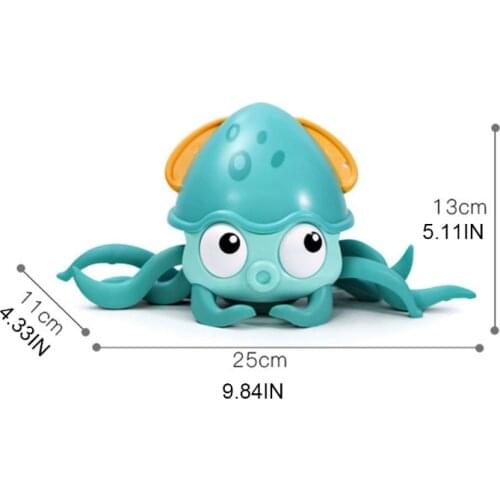 Octopus Wind-up Bath Toys Inertia Crawling Floating Land Water Interactive Toys for Kids Cartoon Clockwork Toys