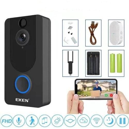Smart IP Wifi Ding Dong Intelligent Visual Doorbell Night Vision Video Intercom Induction Infrared Monitoring Doorbell Cat Eye