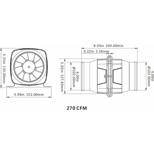DC fan 12V 4inch used for room car , Yacht kitchen fan, exhaust fan
