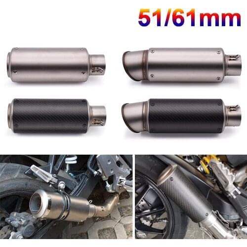 51-60mm motorcycle pipe exhaust with DB killer Motorcycle Exhaust Pipe Muffler For Kawasaki Z750 ZX6 9R R400 ZZR600 VERSYS 1000