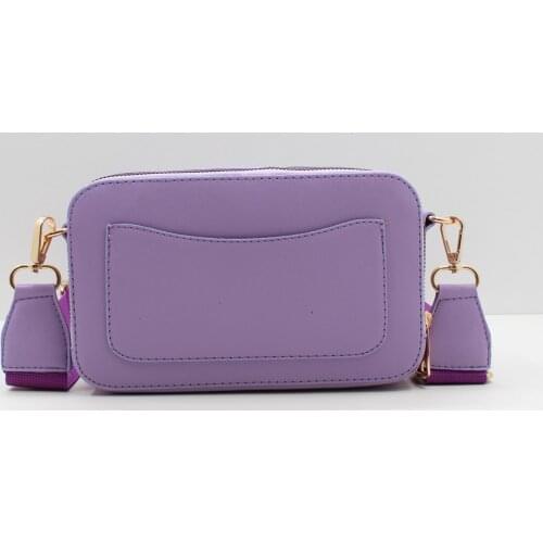 Women Lilac Two Mesh Pockets Hand Shoulder Bag