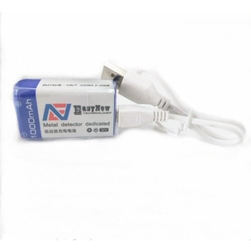 1pcs 1000mAh 9V rechargeable battery USB Li-ion rechargeable battery with Micro USB cable for fast charging
