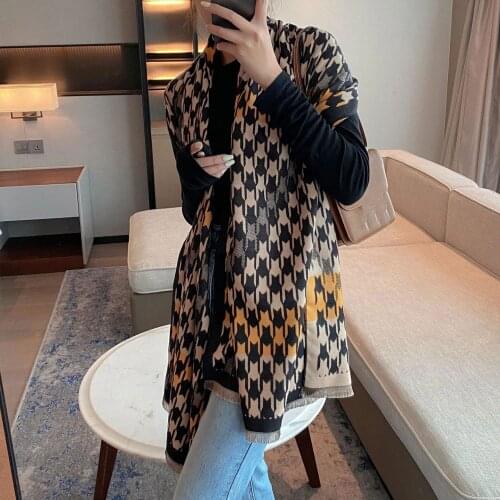 2021 Cashmere Scarf Winter Women Shawls Warm Blanket Wraps Female Foulard Bandana Thick Scarves Fashion Lady Pashmina sjaal