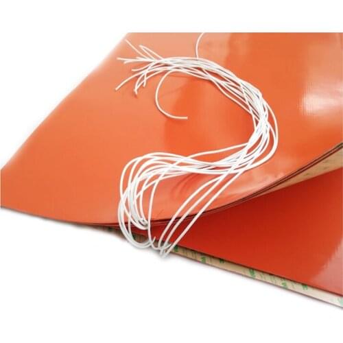 240V 1400W 600*1200*1.5mm Silicone Vacuum Box Heater adhesive 1 side 1000mm lead wire