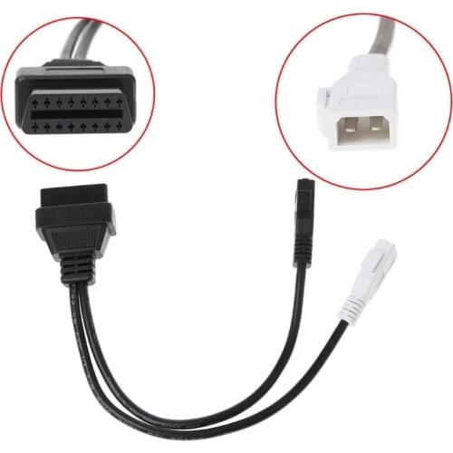 2X2 To 16 Pin Female OBD2 Diagnostic Connector Adaptor Cable For VAG