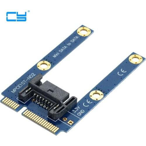 50mm Mini PCI-E mSATA SSD to Flat SATA 7pin Hard Disk Drive PCBA Extension Adapter