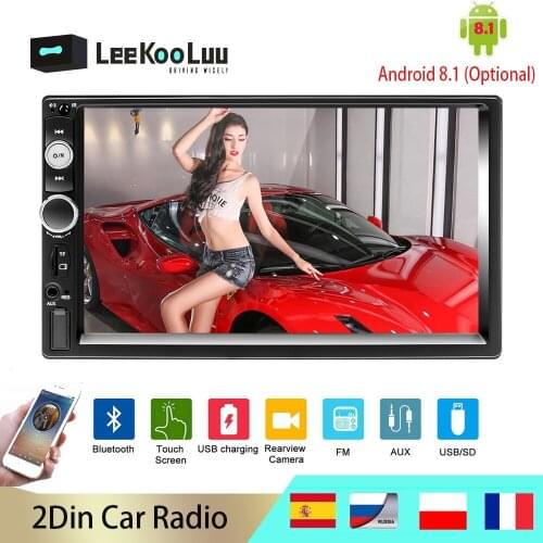 LeeKooLuu 2 din car radio 7" HD Player MP5 Touch Screen Digital Display Bluetooth Multimedia 2din Autoradio Support Mirror Link