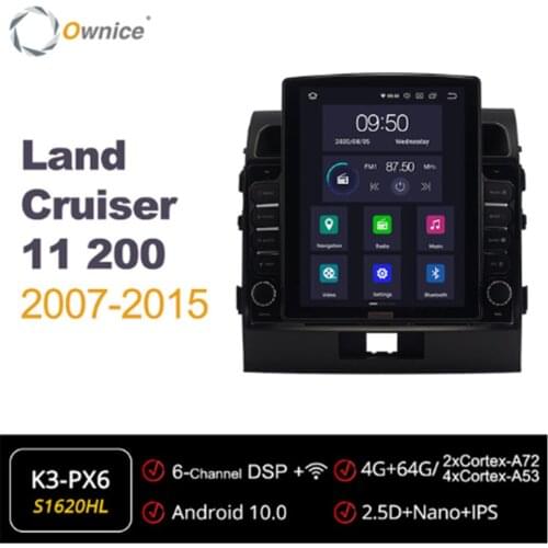 Ownice Octa 8Core Android 10.0 Car Radio forToyota Land Cruiser 11 200 2007 - 2015 GPS 2 Din Auto Player 4G LTE Tesla Style
