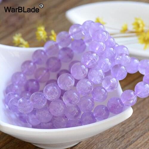 WarBLade AAAAA Natural Stone Lavender Amethysts Bracelet Jewelry 6mm 8mm 10mm 5A 3A Amethysts Beads Bracelets Bangles For Women