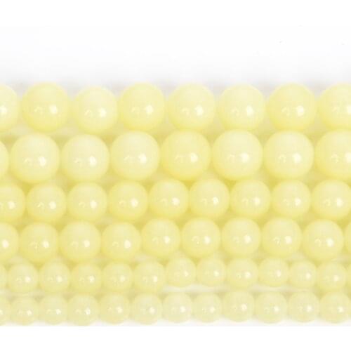 Yellow Luminous Glowing Natural Stone Beads Round Beads For Jewelry Making DIY Bracelets Necklace Accessories Beads 6/8/10MM
