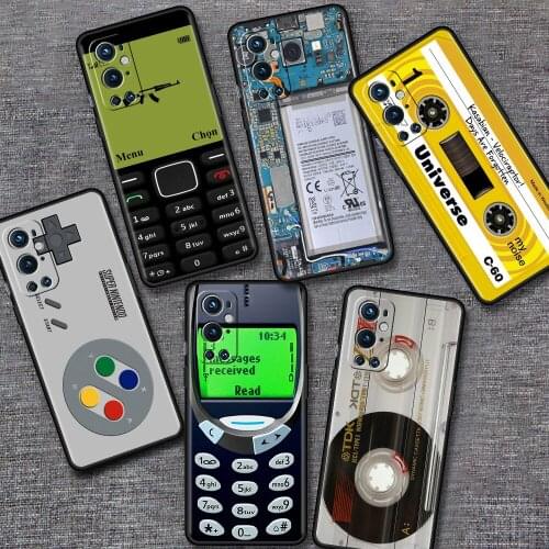 Coque Cover For OnePlus 8T 8 7 6T 7T 9 Pro 9T 5G 8Pro 9R Black Soft Phone Fundas Nord N10 5G N100 Shell Retro Camera Games