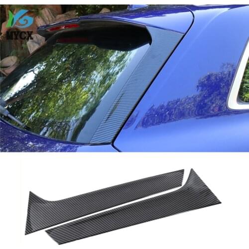 For Audi Q5 L Q5L 2018 2019 Exterior Side Door Rear View Window Spoiler Cover Trim Decoration ABS Carbon fiber Auto Styling