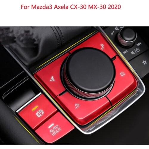 For Mazda3 Axela CX-30 MX-30 2020 Multimedia Button Cover Frame Trim Sticker Handbrake key stickers Car Styling Sticker