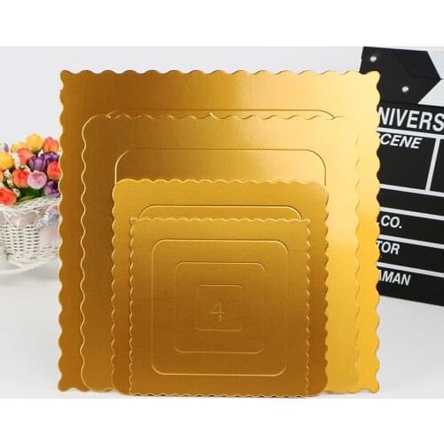 10PCS/lot Round Square 4/6/8/10inch Mousse Cake Boards Plastic Cake Base Cupcake Dessert Tray for Home Wedding Birthday Party