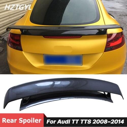 GT Style Carbon Fiber Material Back Trunk Wing Rear Spoiler For Audi TT TTS Car Tuning 2008-2014