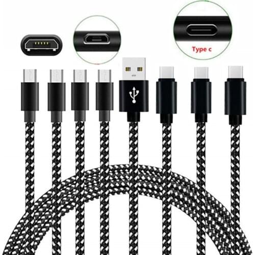 For Xiaomi Mi 9 Redmi Note 7 6 pro Nokia 8 9 PureView 3.1 5.1 Plus 6.1 Oukitel C8 alcatel 5v Micro usb cable Type C Fast Charger