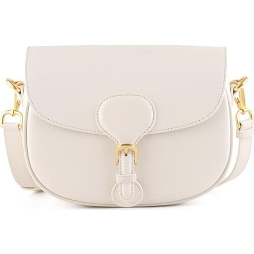 Bright2021 Leather Single Shoulder Messenger Womens Half Round Saddle Bag New Cross