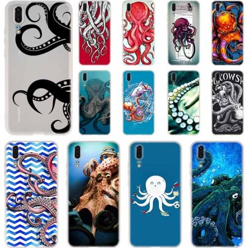 Tentacles of sea octopus Phone Case For Huawei P40 P9 P10 P20 P30 Lite Cases Pro P Smart 2019 Cover Soft Cover