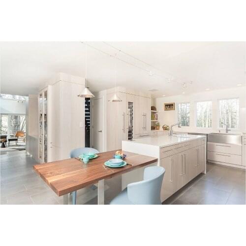 2017 new style solid wood kitchen furniture with 18mm plywood carcase and 20mm wooden panel