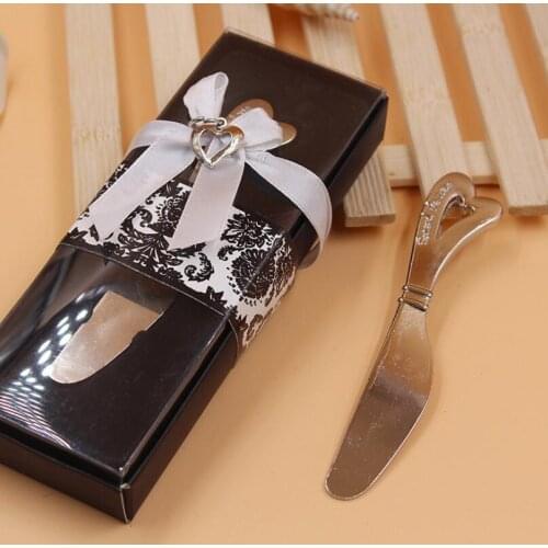 Spread The Love Heart-Shaped Heart Shape Handle Spreaders Spreader Butter Knives Knife Wedding Gift Favors LX5896