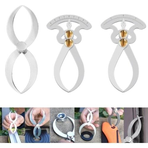 Feeler Gauge Stainless Steel Thickness Woodworking Wooden Tenon Gauge Internal External Diameter Conversion Ruler Measurement To