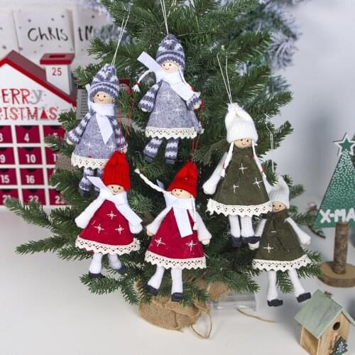 Wool Felt Doll Creative Christmas Decoration Xmas Tree Window Ornament Accessories