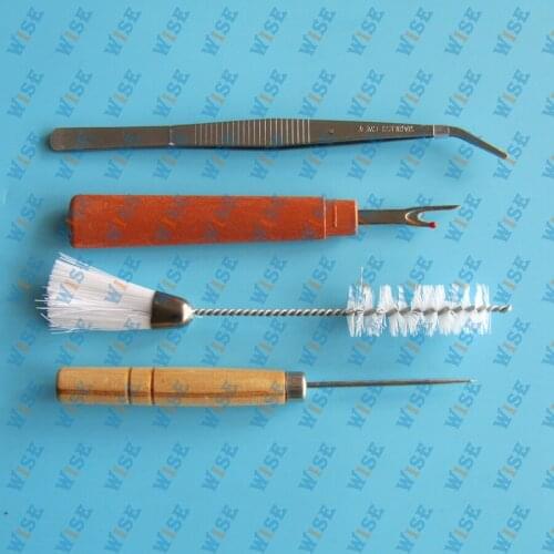 Sewing Machine Serger Lint Brushes,Tweezer,Awl,Ripper #112R+BR1+HA1-1+TWE6
