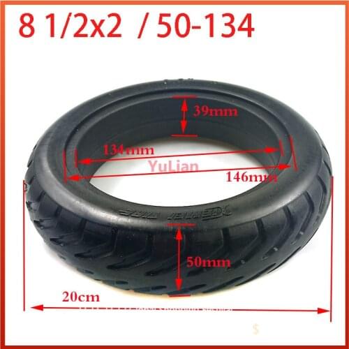 8 1/2X2 (50-134) Solid Tyre for Gas Electric Smart Electric Scooter 8.5 Inches 8.5x2 Baby Carriage Wheelbarrow Wheel Solid Tire
