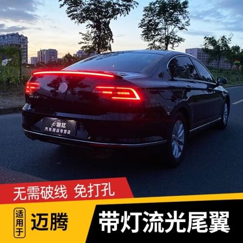 For Volkswagen Passat B8 Spoiler 2017-2019 Passat B8 Spoiler RK ABS Material Car Rear Wing Primer Color Rear Spoiler