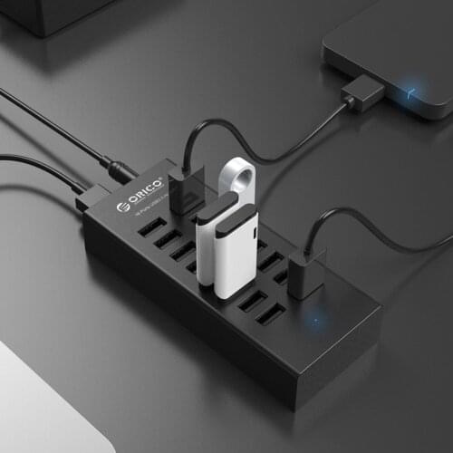 ORICO H1613 Portable 16 Port USB 2.0 HUB Laptop PC USB Charging Splitter with Power Adapter for Windows/Mac/Linux