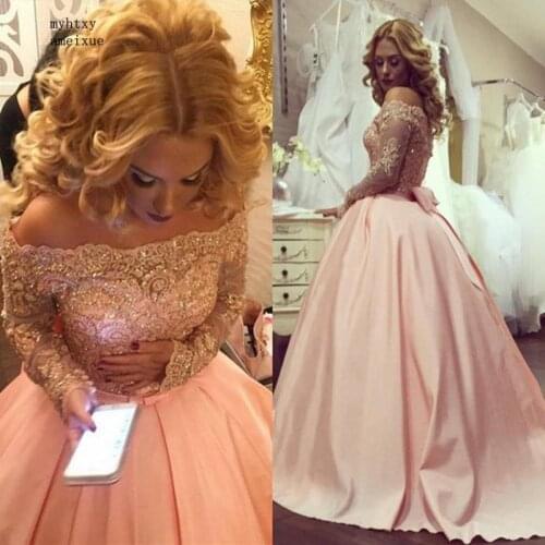 New Arrival Pink Ball Cheap Gown Sexy Luxury Evening Dress Abendkleider 2020 Robe De Soiree Formal Dress Party Abiye Elbiseler